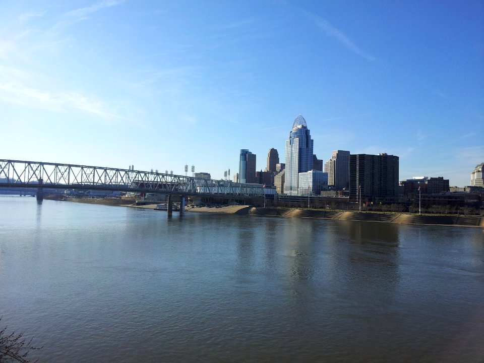 Downtown Cincinnati from the Purple People Bridge