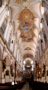 Inside St. Peter's in Munich