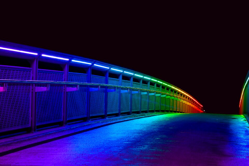 Night architecture building