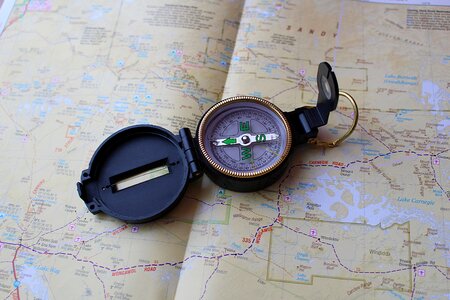 Compass map navigation photo
