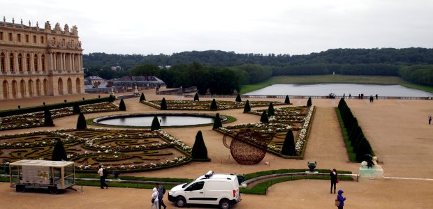 Looking out over the gardens