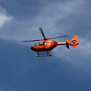Flying helicopter rescue photo