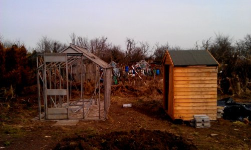 Greenhouse & Shed erected