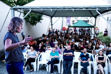 29.11.2018 - Prefeita Paula Mascarenhas palestra na Semana Intercurso do Instituto Educacional Dimensão - Foto: Gustavo Vara