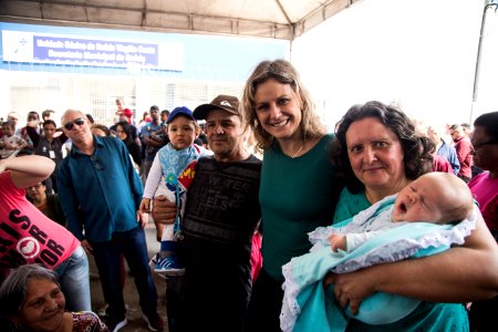 29.09.2018 - Prefeita Paula Mascarenha e o vice Idemar Barz na cerimônia de inauguração da UBS Virgilio Costa - Foto: Gustavo Vara