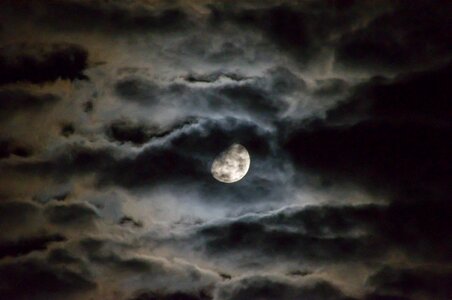 Sky dark moonlight photo