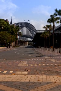 Road to Sydney Harbour Bridge