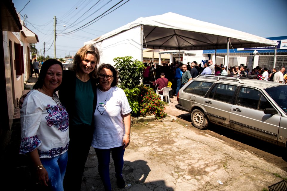 29.09.2018 - Prefeita Paula Mascarenha e o vice Idemar Barz na cerimônia de inauguração da UBS Virgilio Costa - Foto: Gustavo Vara