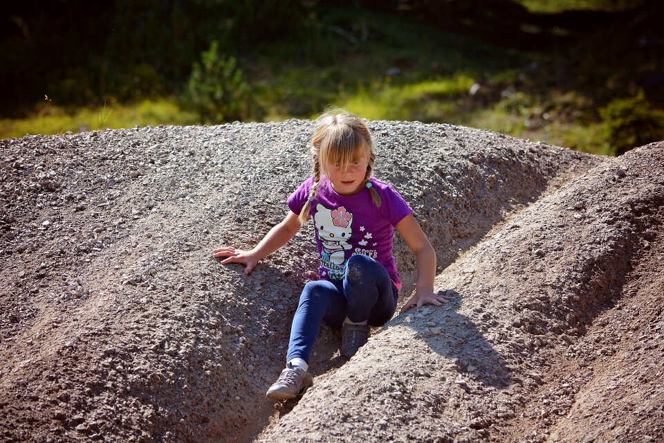 Girl sand hill stone hill