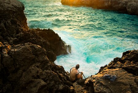 Boiling surf outdoor swimmer photo