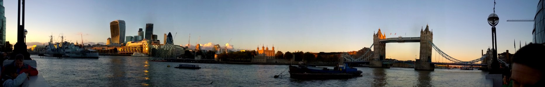 London Panorama of River Thames Tower Bridge The Tower of London and the city photo