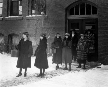 Students Wearing Coats Hats, 1915 photo