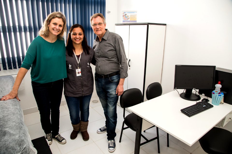 29.09.2018 - Prefeita Paula Mascarenha e o vice Idemar Barz na cerimônia de inauguração da UBS Virgilio Costa - Foto: Gustavo Vara