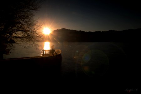 Sunrise on Lake Lucerne, Switzerland photo