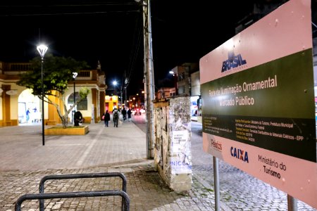 06.06.2018 Vistoria da obra de iluminação do Mercado Público de Pelotas - Fotos Gustavo Mansur