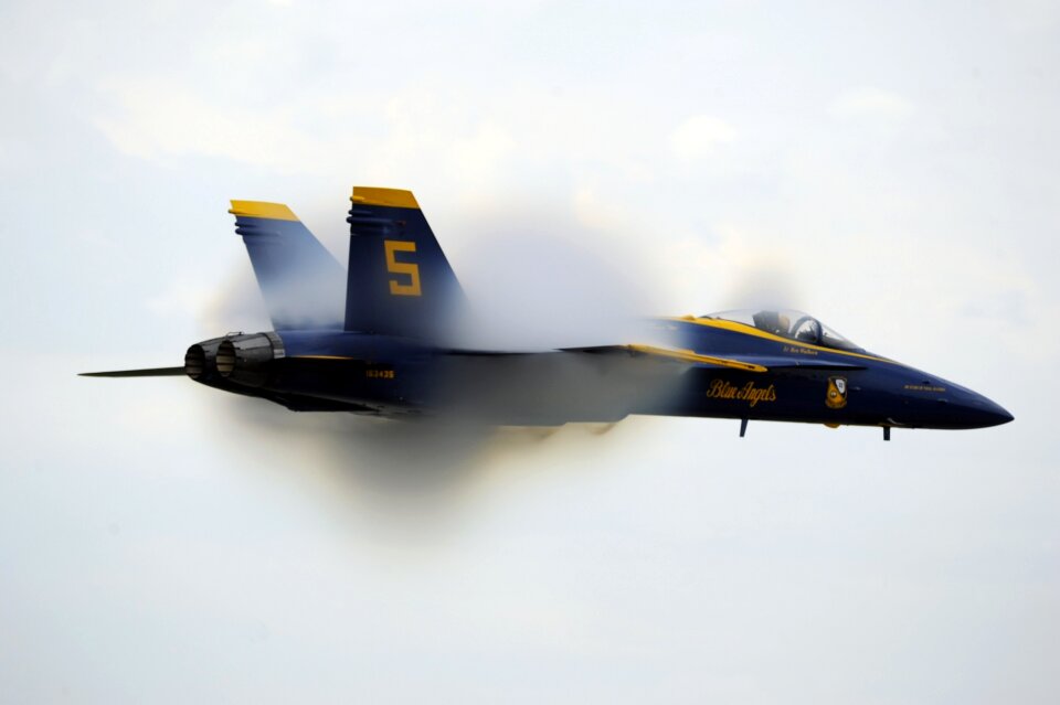 Planes breaking sound barrier supersonic