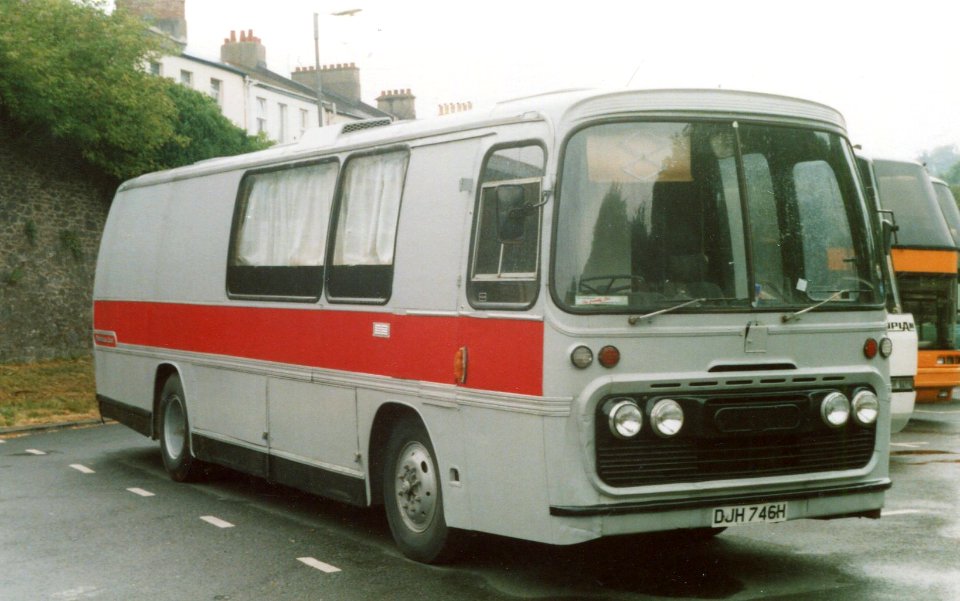 Mobile Caravan - DJH746H . Torquay Coach Station , Devon .