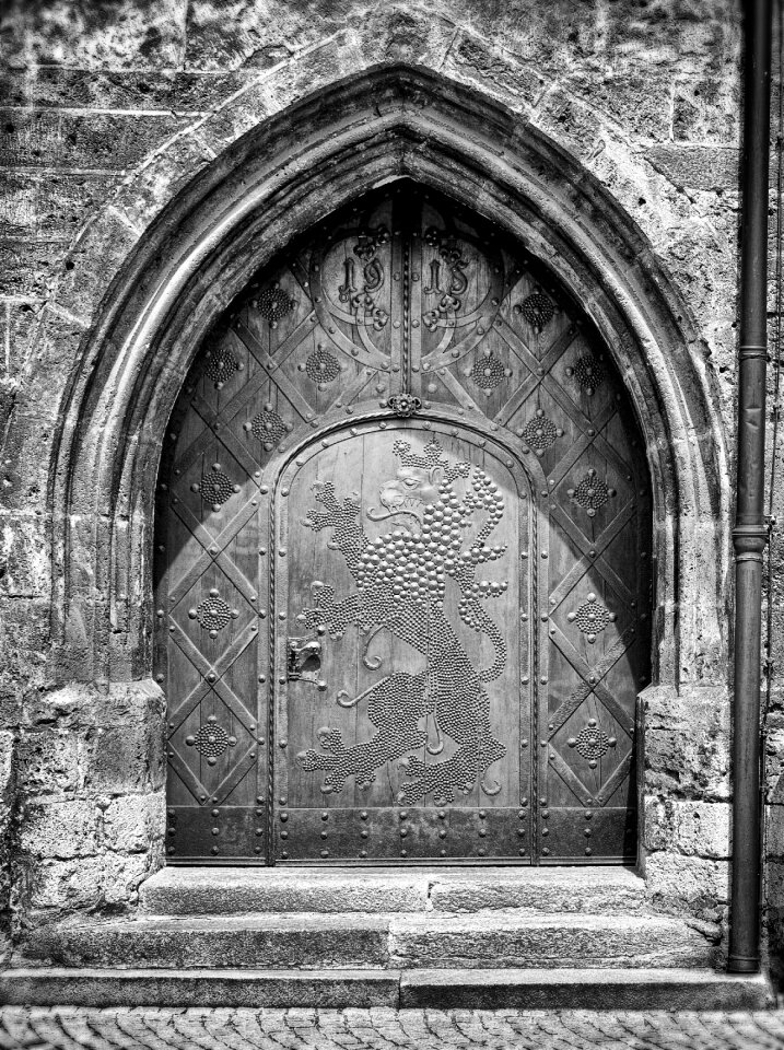 Input castle gate old door