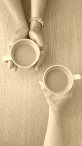 Mugs cups hands photo