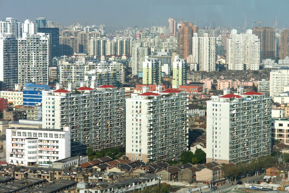 Urban landscape big city shanghai