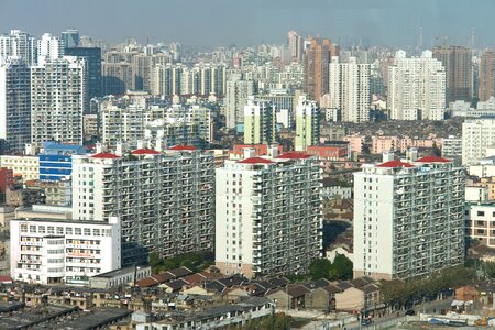 Urban landscape big city shanghai photo