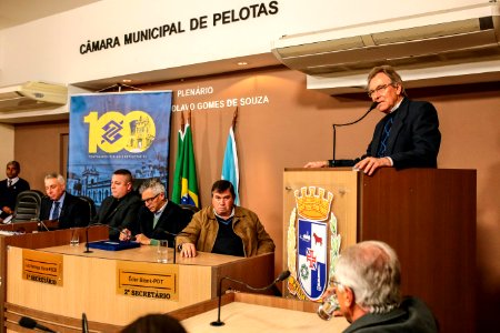11.07.2018 Sessão solene da Câmara aos 100 anos Banco do Brasil em Pelotas - Fotos Gustavo Mansur