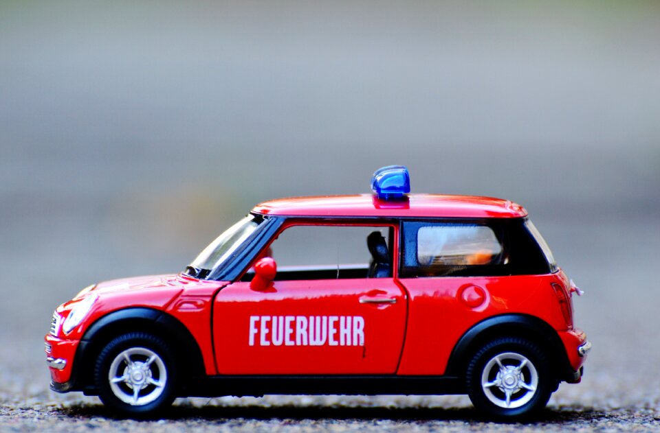 Model car red blue light