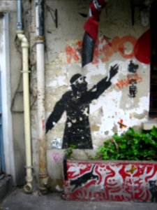 Paris urban graffiti photo