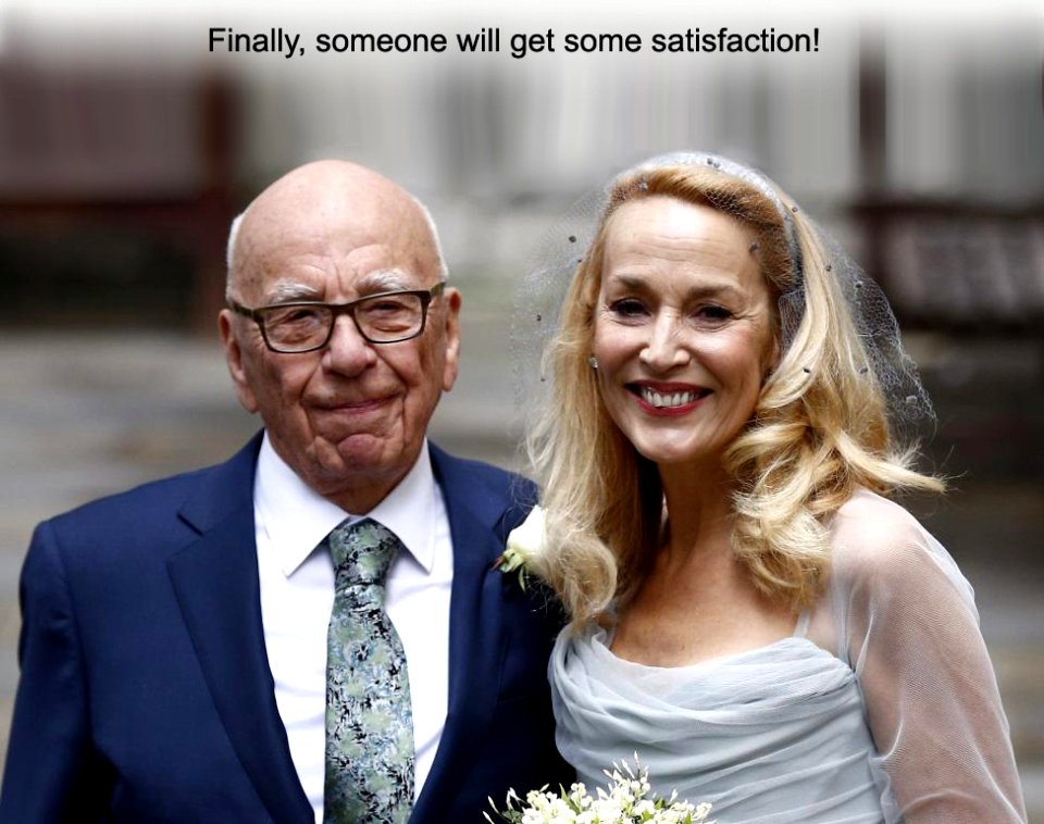 Rupert Murdoch and Jerry Hall