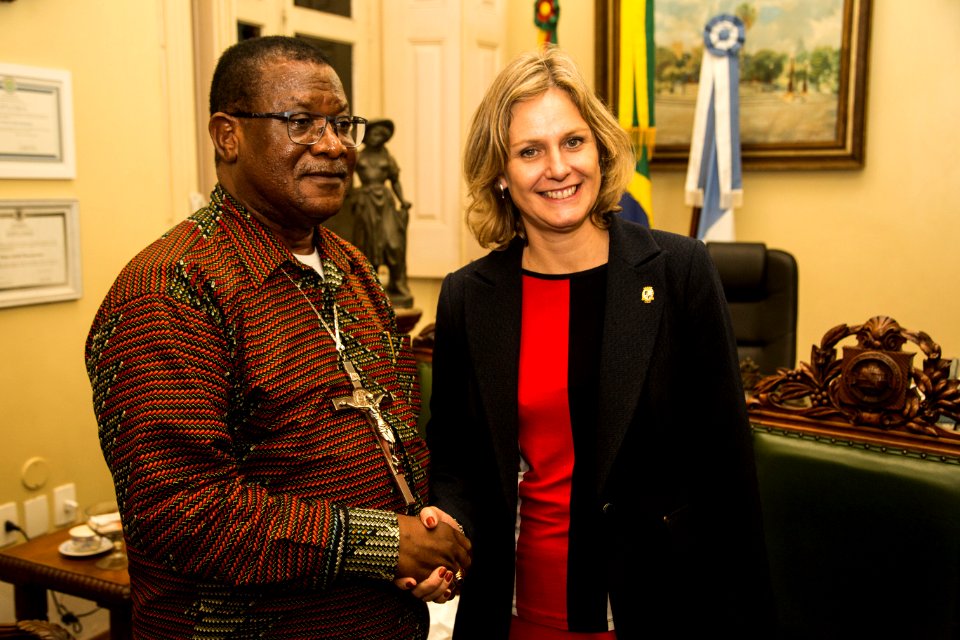 16.05.2019 - Prefeita Paula Mascarenhas recebe comitiva africana - Foto: Gustavo Vara