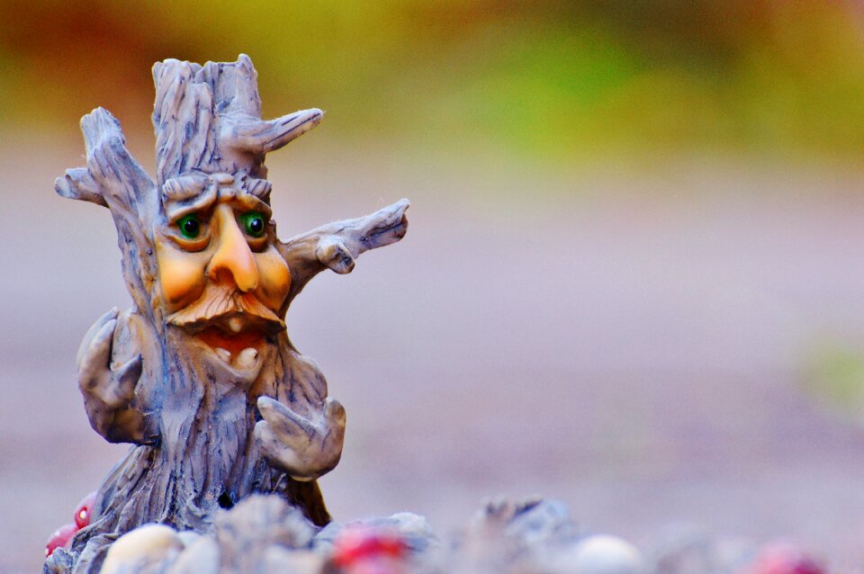 Funny tree stump creepy