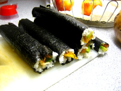 Public Domain Sushi Rolls Photo, Home made