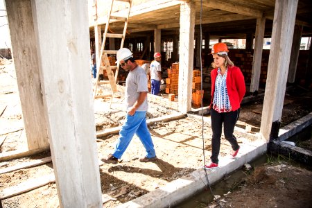 08.04.2019 - Prefeita Paula Mascarenhas visita as obras da EMEF Sítio Floresta - Foto: Gustavo Vara