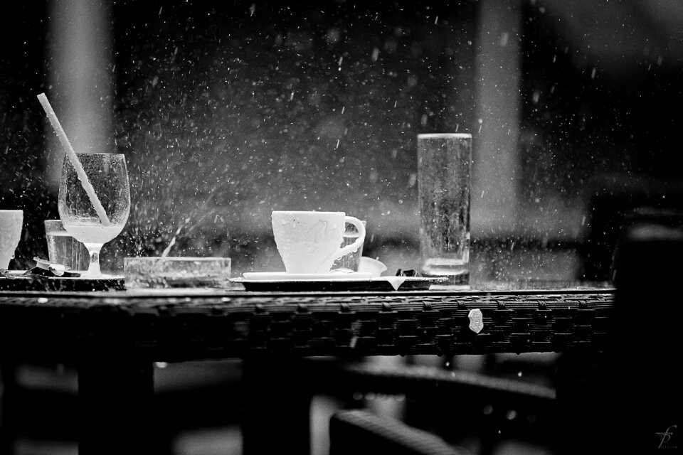 Black dark gray rain
