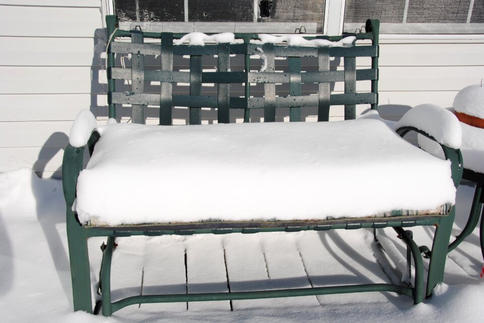 Winter chair snow