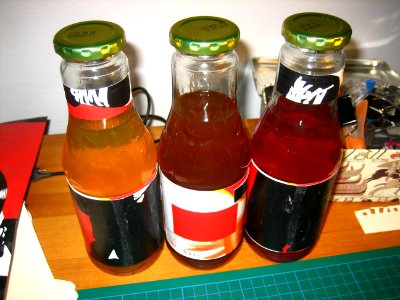 DIY Bottle Label Replacement Mod made from poster