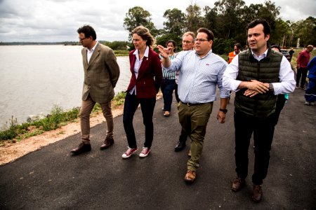 05.04.2019 - Prefeita Paula Mascarenhas e o vice Idemar Barz, acompanhados do secretário estadual de Meio Ambiente e Infraestrutura, Artur Lemos Junior, realizam visita a Barragem Santa Bárbara - Foto: Gustavo Vara