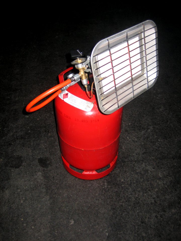 Gas-fired radiant space heater Public Domain Photo