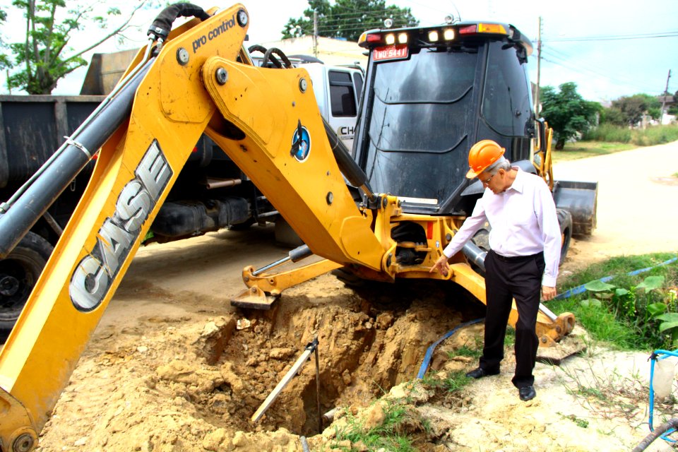 26.03.2019 - Gab Vice Prefeito - Prefeito em exercício vistoria obras do SANEP - Foto Marcel Avila