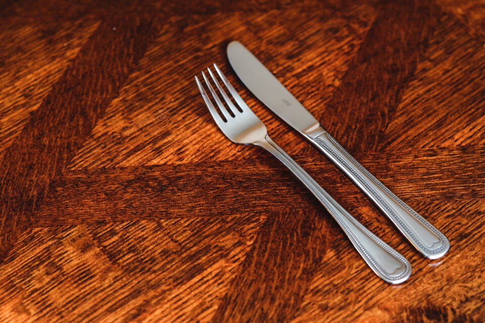 Eating silver table