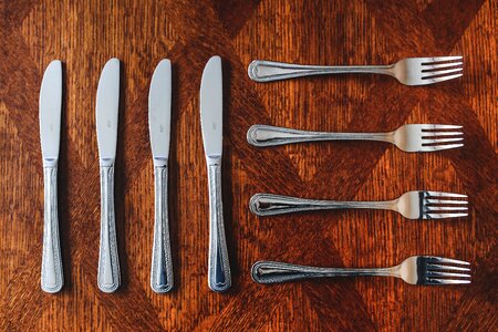 Fork silver table photo