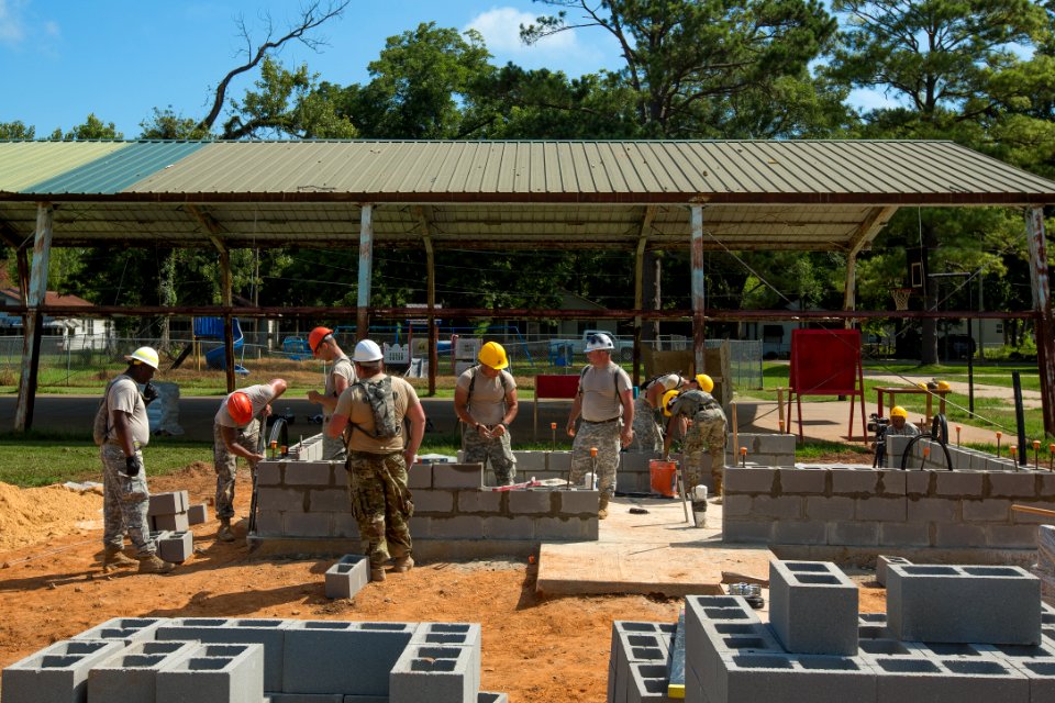 National Guard Builds Public Restroom