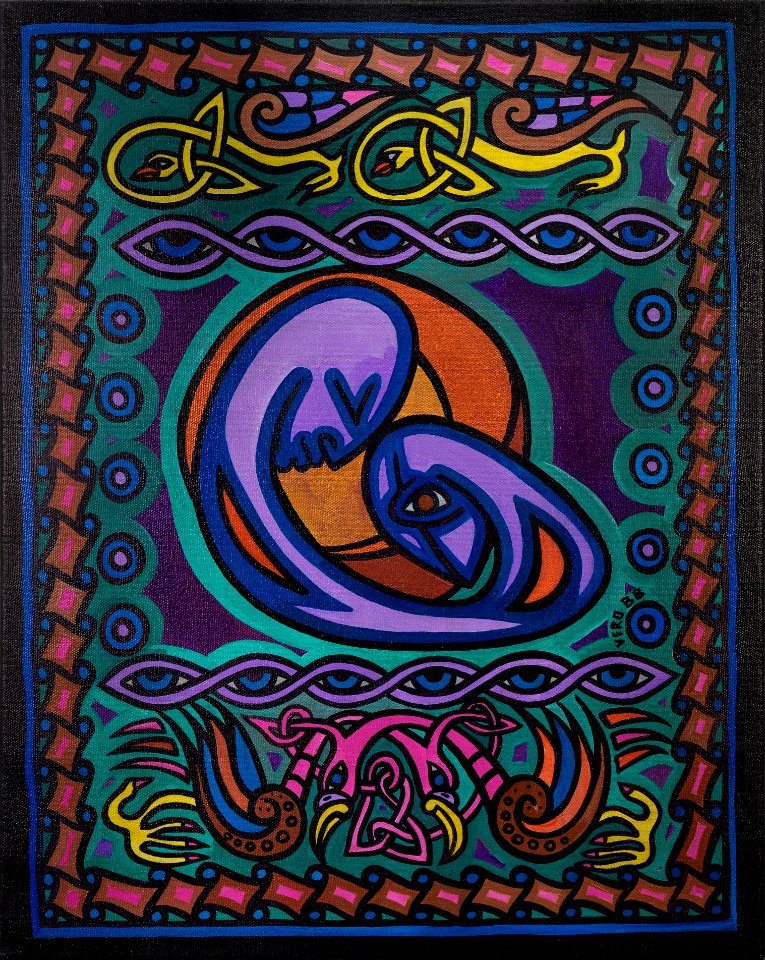 211 | Veronica Barker-Barzel | Love In A Celtic Boarder | Acrylic | 16x20