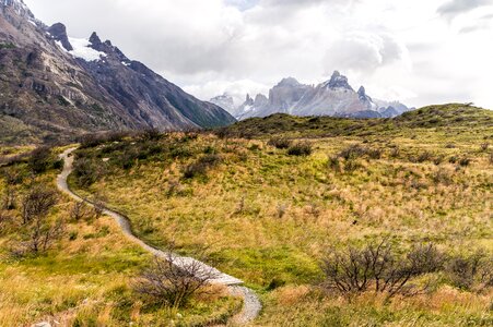 Hiking hill vegetation photo