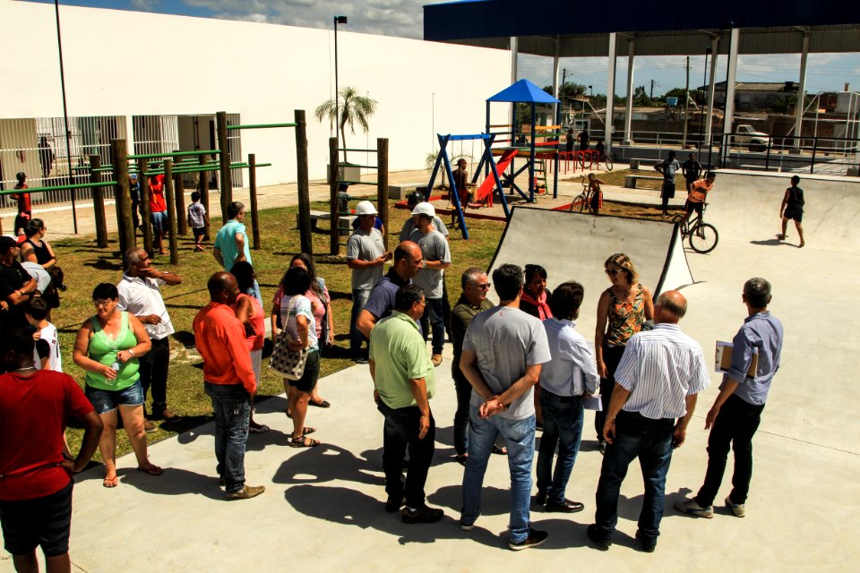 04.01.2019 - Prefeita Paula Mascarenhas visita às obras do CEU Dunas  - Foto: Gustavo Vara