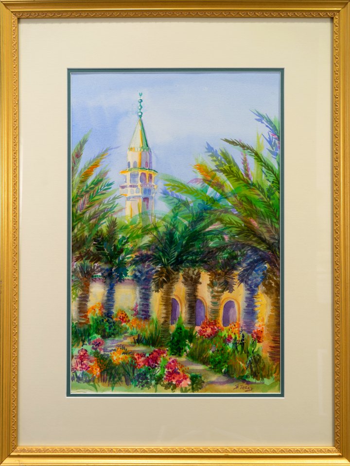606 | Elizabeth Terry | Minaret Monastir | Watercolor | 29x22