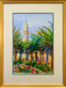 606 | Elizabeth Terry | Minaret Monastir | Watercolor | 29x22