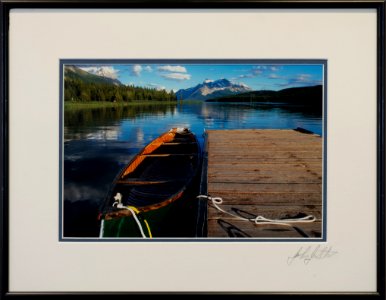 562 | John Stier | Maligne Lake Canoe | Photography | 16x20