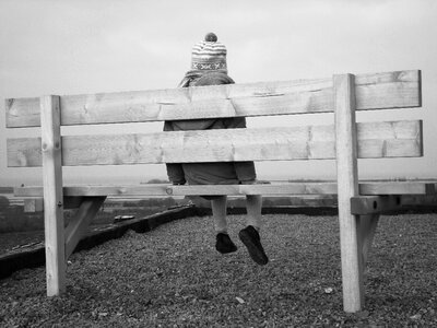 Black and white picture girl