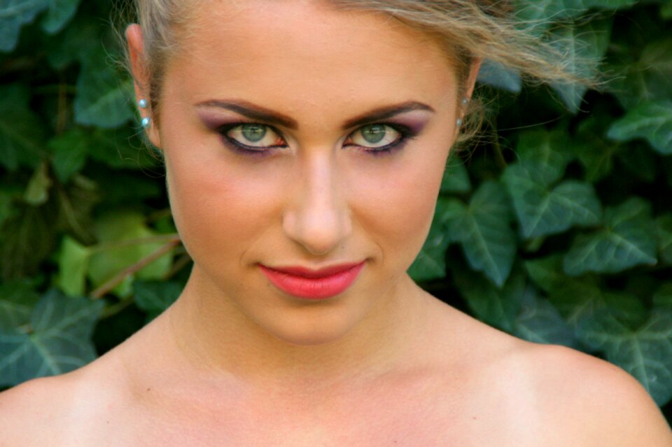 Blue eyes seductive beauty
